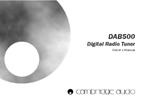 Cambridge Audio DAB-500 - Owners manual